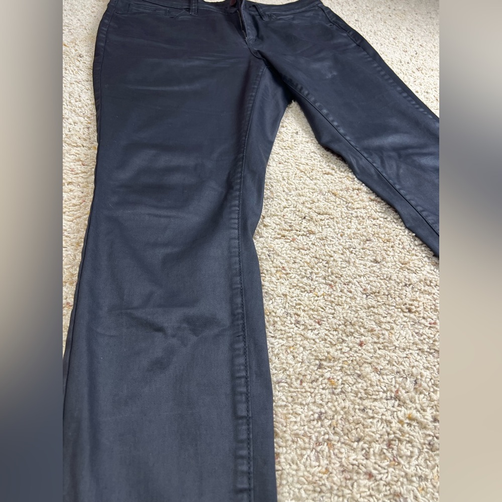 Black Universal Thread Straight Leg “Faux Leather” looking Jeans